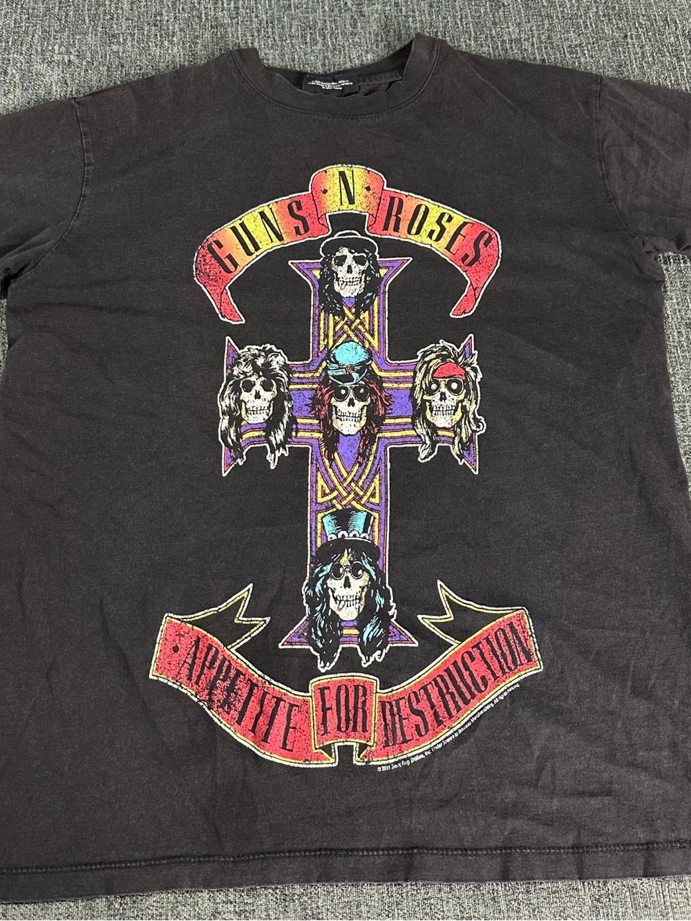 Guns 'N Roses T-shirt Unisex Size XXS Oversized Appetite For Destruction Rock